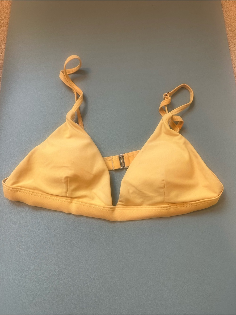 Yellow Triangle Bikini Top